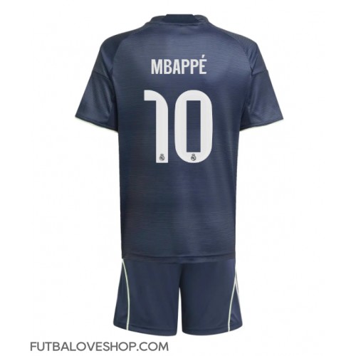 Dres Real Madrid Kylian Mbappe #10 Preč pre deti 2025-26 Krátky Rukáv (+ trenírky)